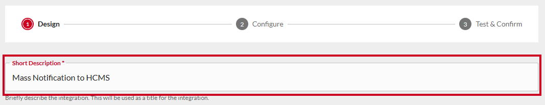 Short description field.