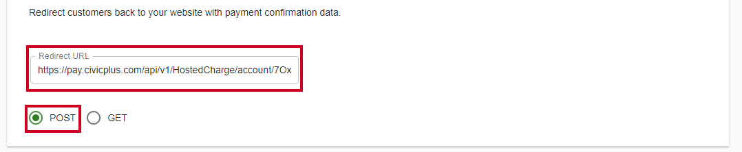 Paste redirect URL.