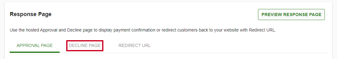 Decline page.