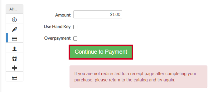 continue to payment