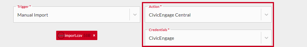 Action and credentials.