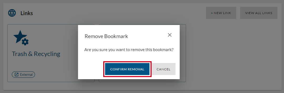 confirm removal