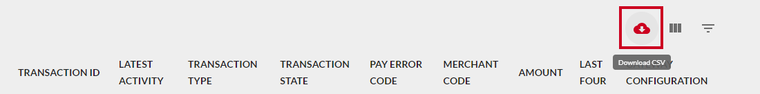 Download CSV.