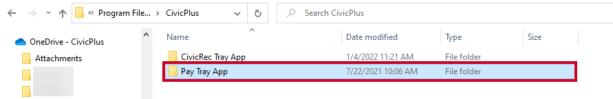 pay tray app folder
