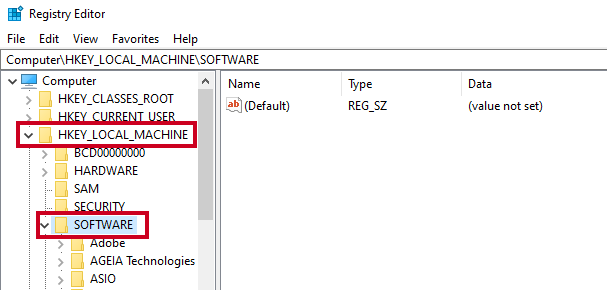 software folder.