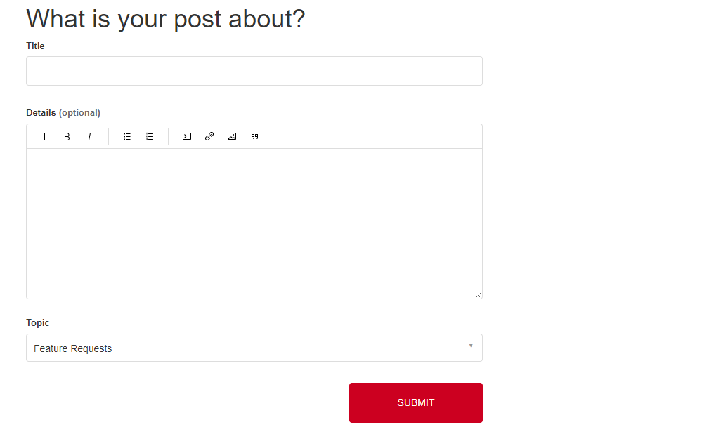 fill out feature request