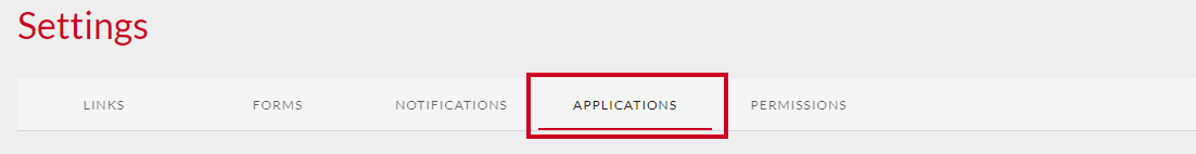 applications tab