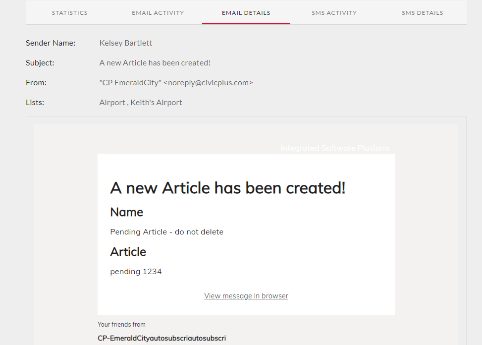 email details