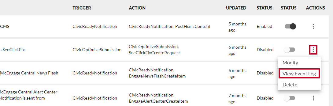 view event log