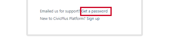 get a password link.
