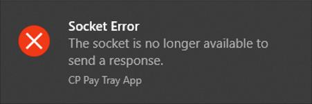 Socket issue.