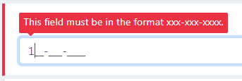 maskinput phone number example.