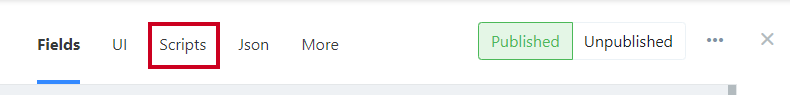 scripts tab.