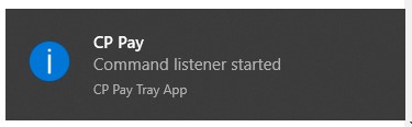 Command listener started notice.