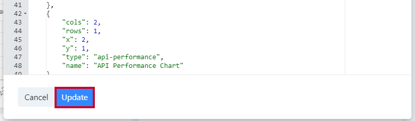 update option.