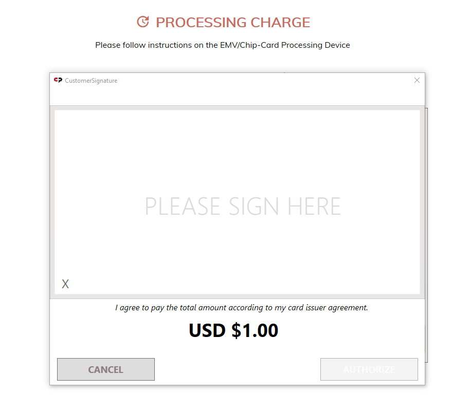 Signature box.