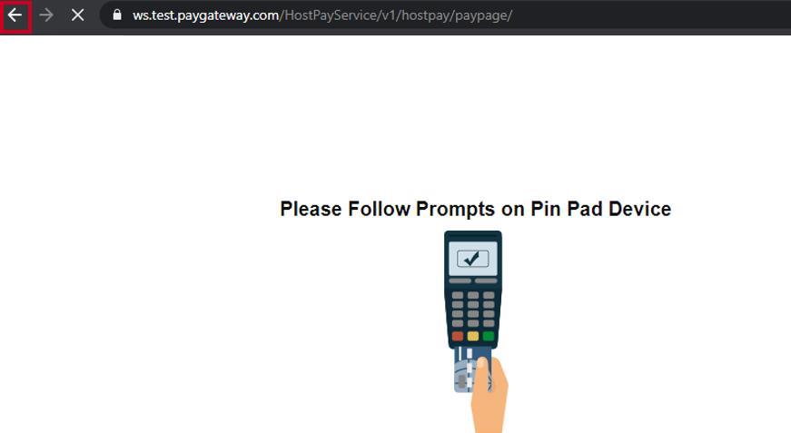 Cancel an EMV transaction back button.