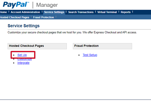 set up paypal