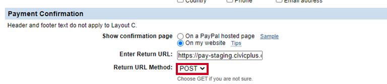 post option.