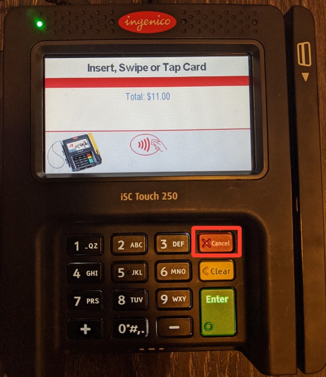 Cancel Button.