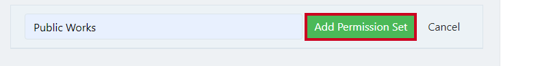 add permission set button next to field name.
