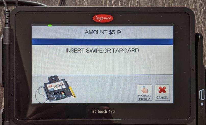 Cancel an EMV transaction still on this screen.
