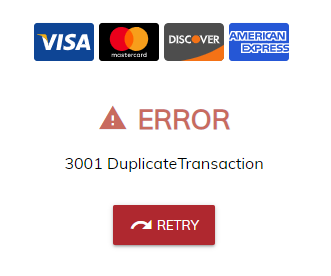 Duplicate Transaction Error.