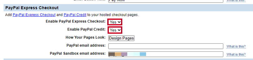 paypal express checkout.