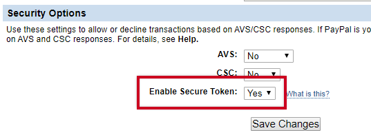 enable secure token
