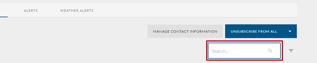 Search bar above notifications list.