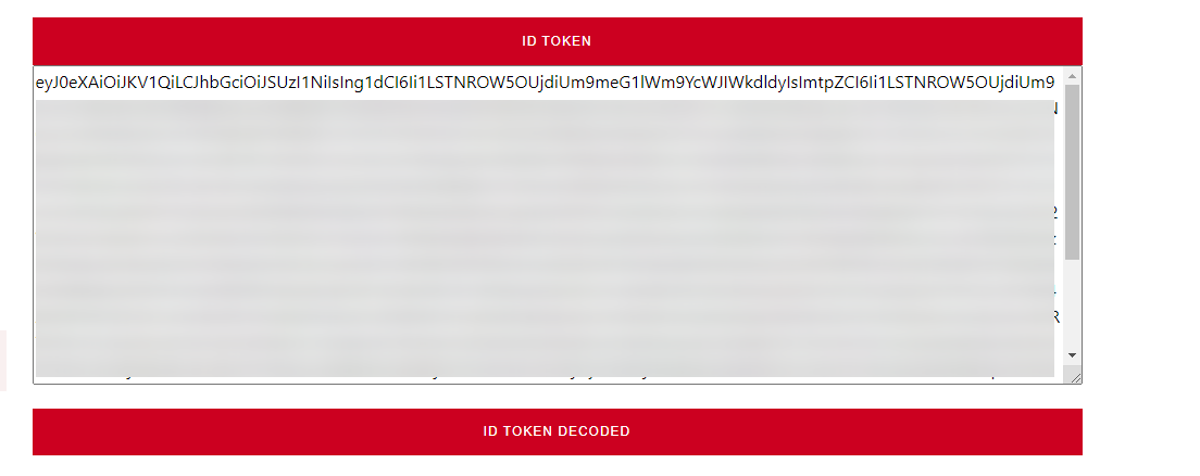 ID Token tab expanded.