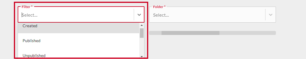 Filter field.
