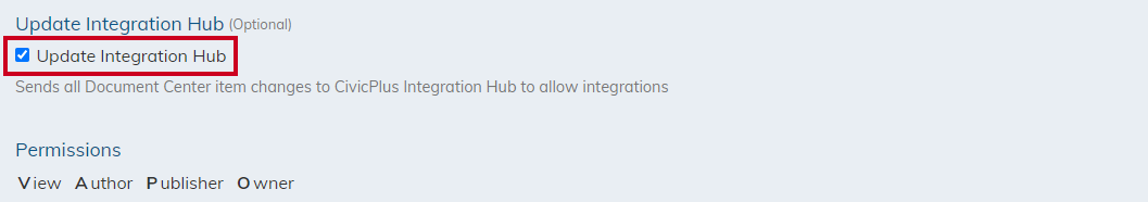 Update integration hub.