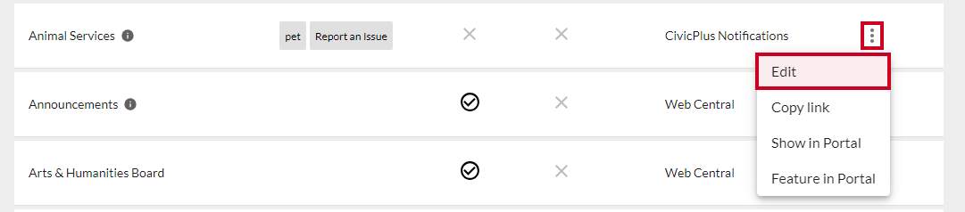 Edit Notification.