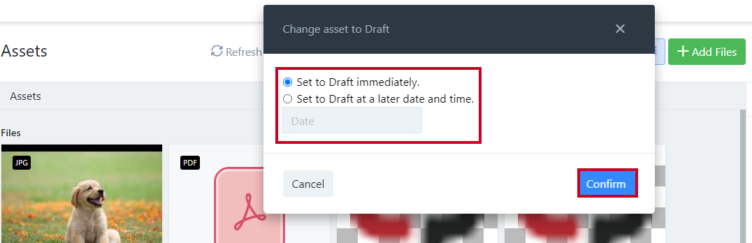 Draft options.