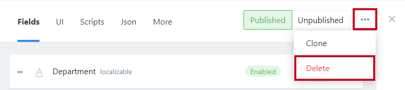 Actions menu with Delete selected.