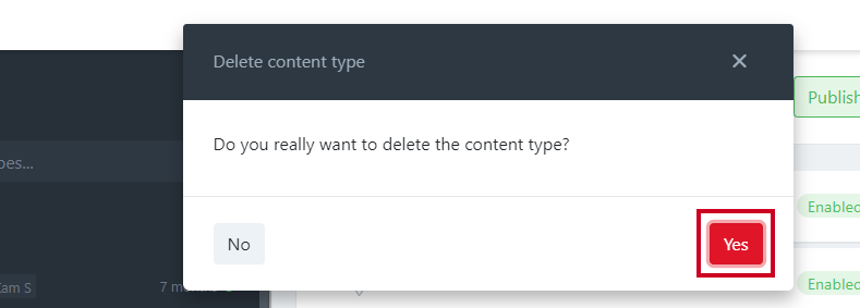 yes delete content type.