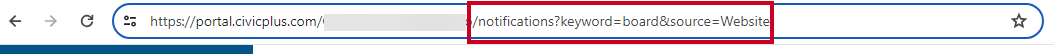 Notifications URL example.
