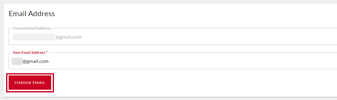 Change Email button.
