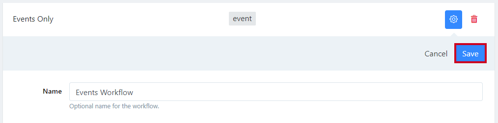Save workflow.