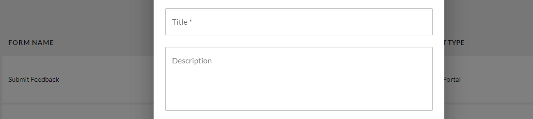 Title and description.