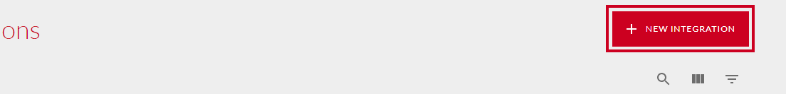 New integration button.