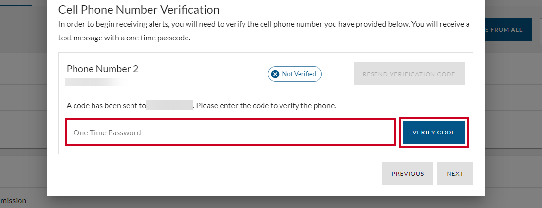 Verify code.