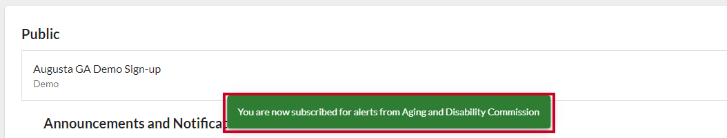 Subscribed success.
