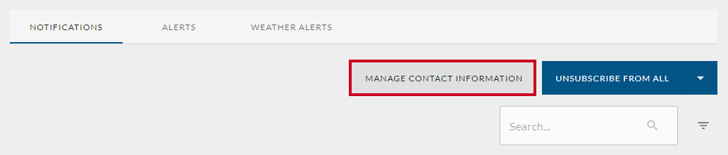 Manage contact information button.