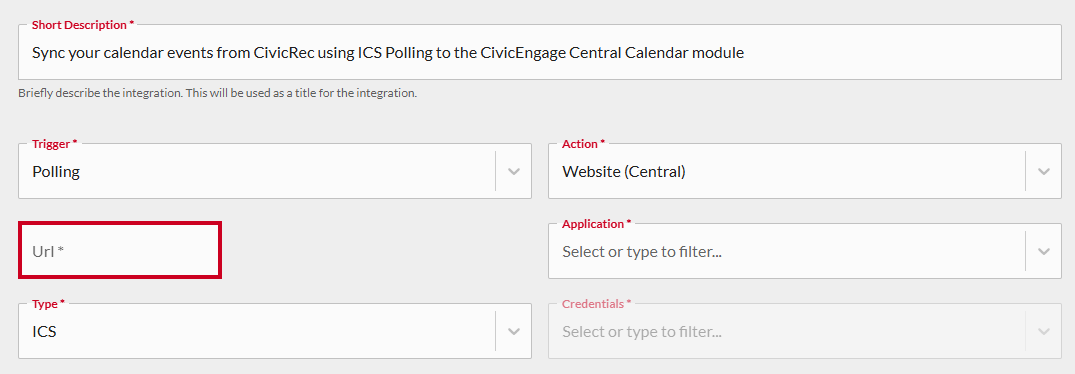 Polling URL field.
