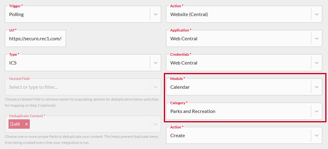 Calendar module.