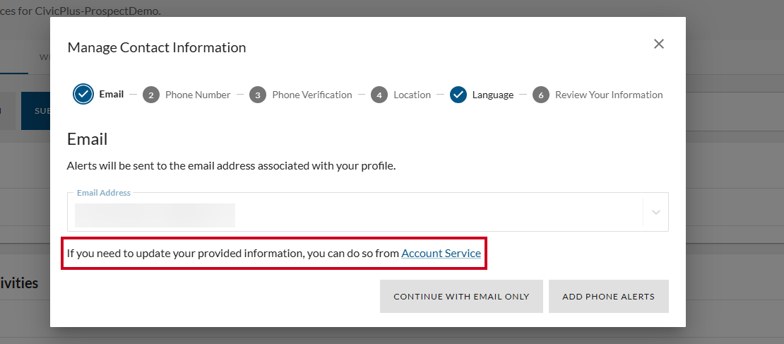 Manage contact fields.