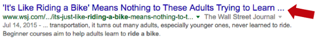 website title highlight