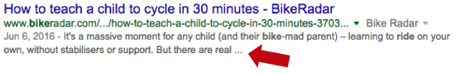 website description highlight